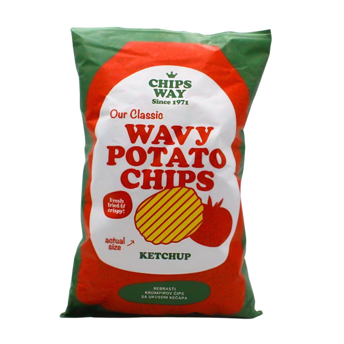 Čips rebrasti ketchup 150g Chips Way - Image 1