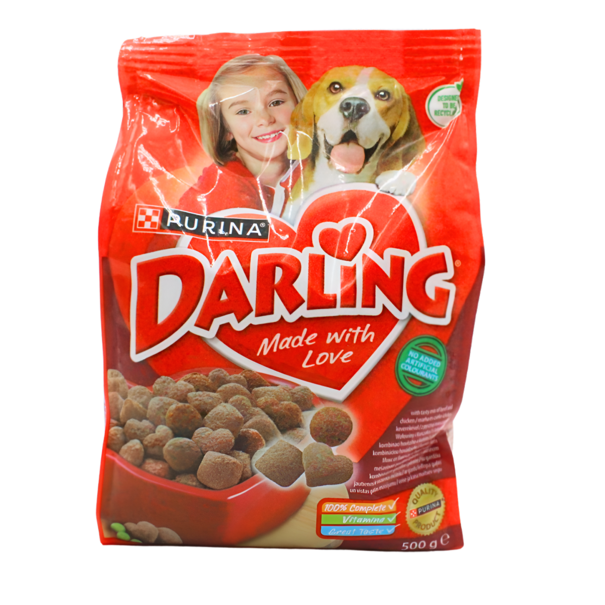 Suha hrana za odrasle pse meso i povrće,500g Purina Darling - Image 1