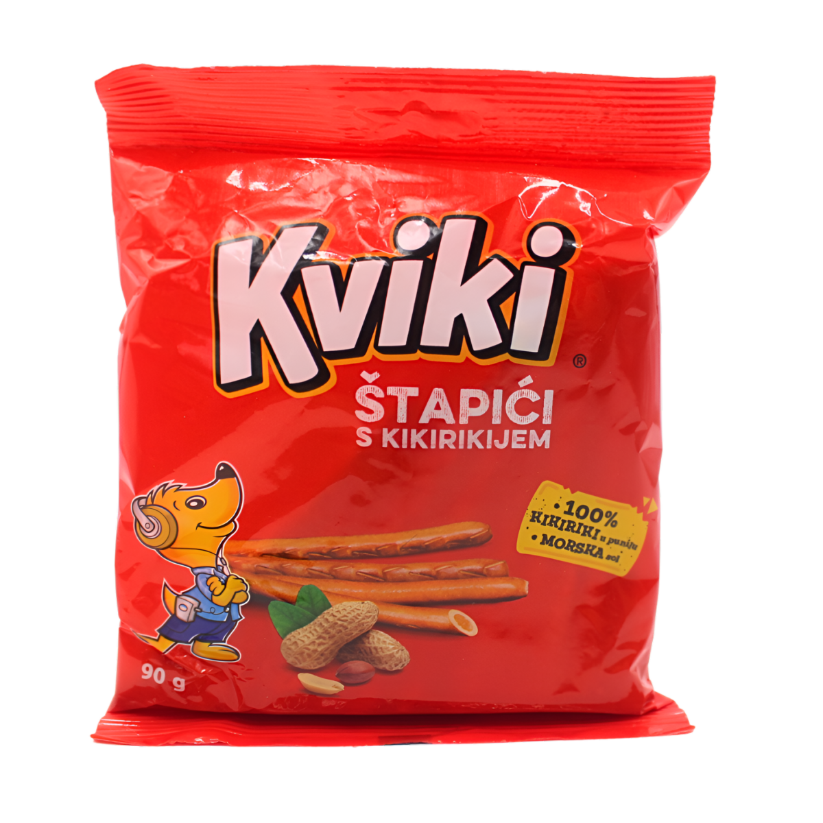 Štapići slani punjeni kikirikijem Kviki 90g - Image 1